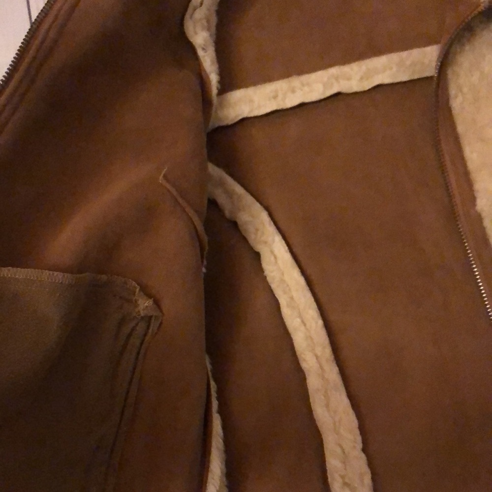 Free People Faux Shearling & Suede Boho Bomber - Picture 4 of 8